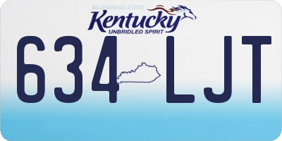 KY license plate 634LJT