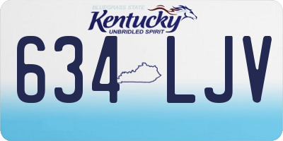 KY license plate 634LJV