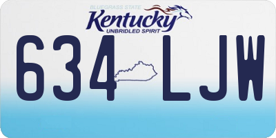 KY license plate 634LJW