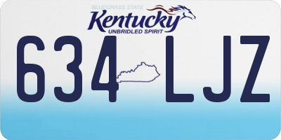 KY license plate 634LJZ