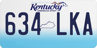 KY license plate 634LKA
