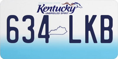 KY license plate 634LKB