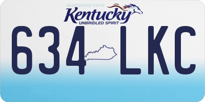 KY license plate 634LKC