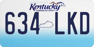 KY license plate 634LKD