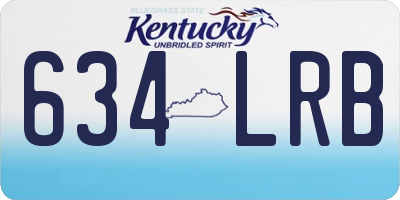 KY license plate 634LRB