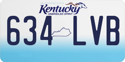 KY license plate 634LVB
