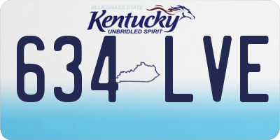 KY license plate 634LVE