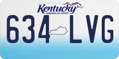 KY license plate 634LVG