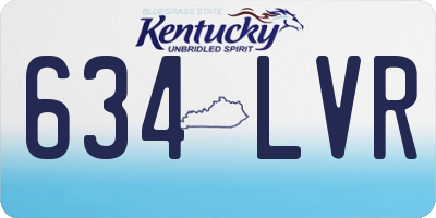 KY license plate 634LVR