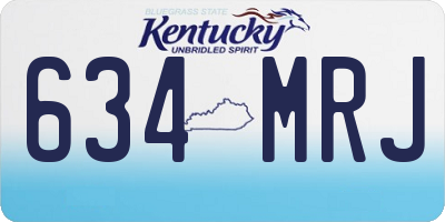 KY license plate 634MRJ