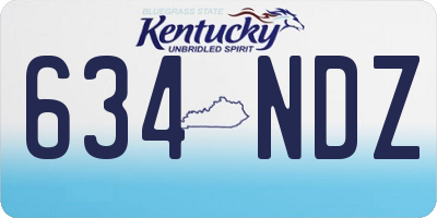 KY license plate 634NDZ