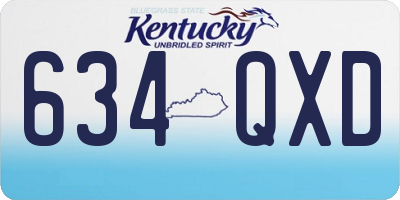 KY license plate 634QXD