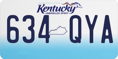 KY license plate 634QYA