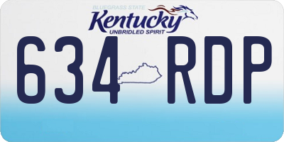 KY license plate 634RDP