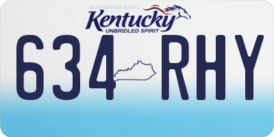 KY license plate 634RHY