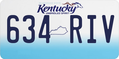 KY license plate 634RIV
