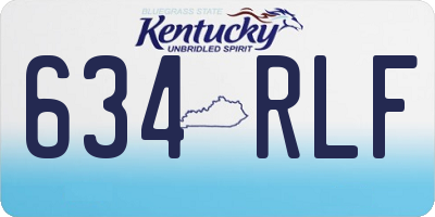 KY license plate 634RLF