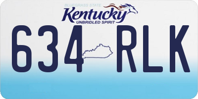 KY license plate 634RLK