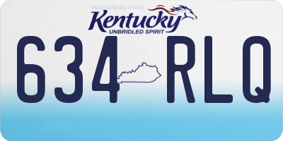 KY license plate 634RLQ