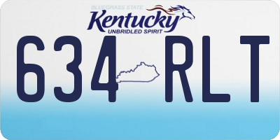 KY license plate 634RLT