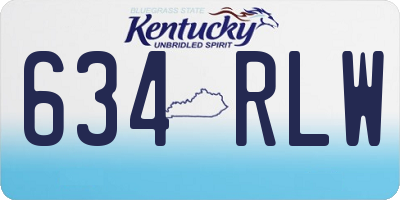 KY license plate 634RLW