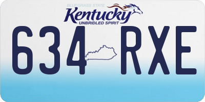 KY license plate 634RXE
