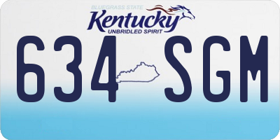KY license plate 634SGM