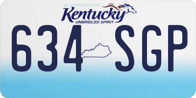 KY license plate 634SGP