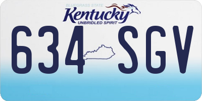 KY license plate 634SGV