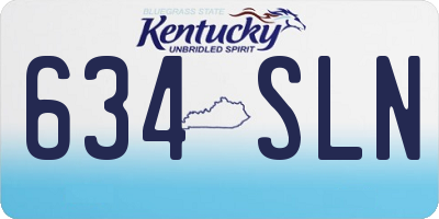 KY license plate 634SLN