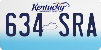 KY license plate 634SRA