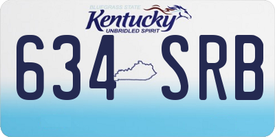 KY license plate 634SRB