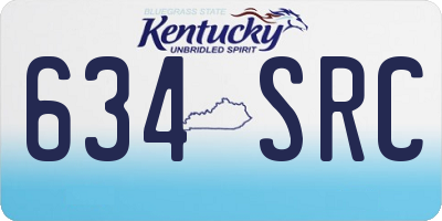 KY license plate 634SRC