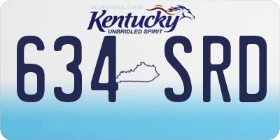 KY license plate 634SRD