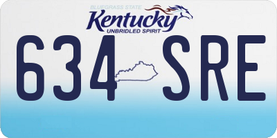 KY license plate 634SRE