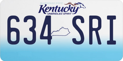 KY license plate 634SRI