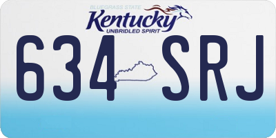 KY license plate 634SRJ