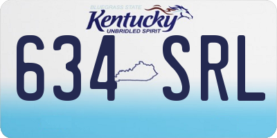 KY license plate 634SRL