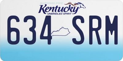 KY license plate 634SRM