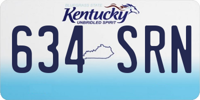 KY license plate 634SRN
