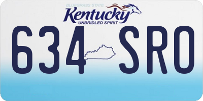 KY license plate 634SRO