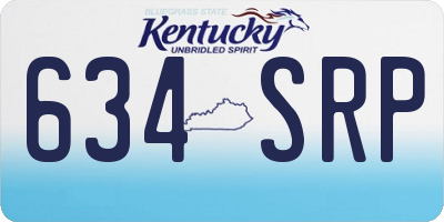 KY license plate 634SRP