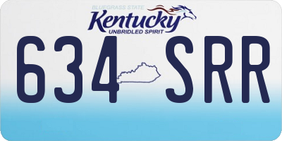 KY license plate 634SRR