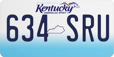 KY license plate 634SRU