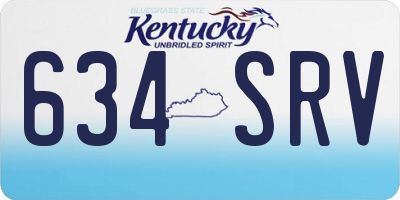 KY license plate 634SRV