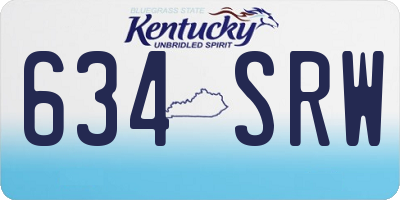 KY license plate 634SRW