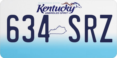 KY license plate 634SRZ