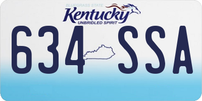 KY license plate 634SSA