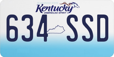 KY license plate 634SSD
