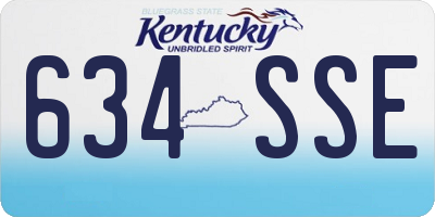 KY license plate 634SSE